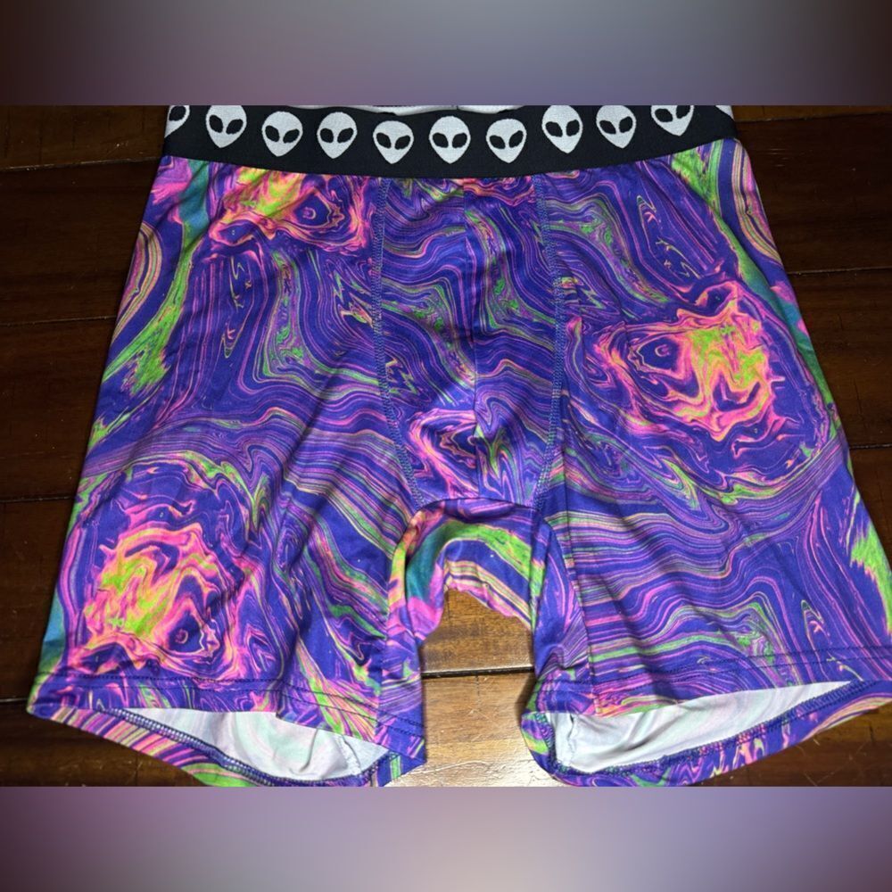 Rue 21 Alien Boxers with Colorful Marble Print Size Medium